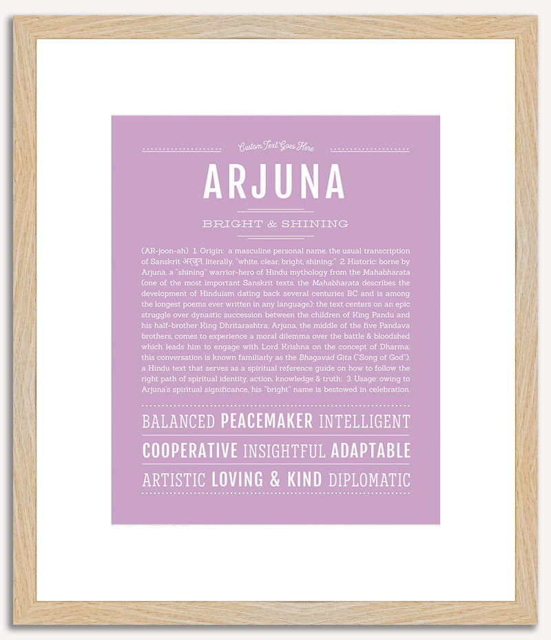 Arjuna | Name Art Print