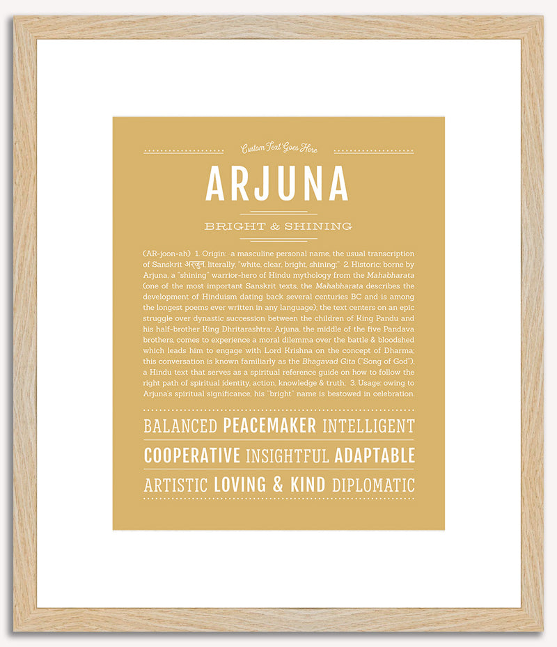 Arjuna | Name Art Print