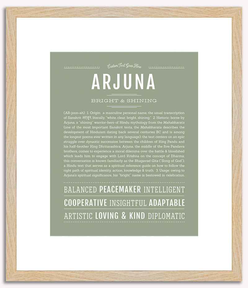 Arjuna | Name Art Print