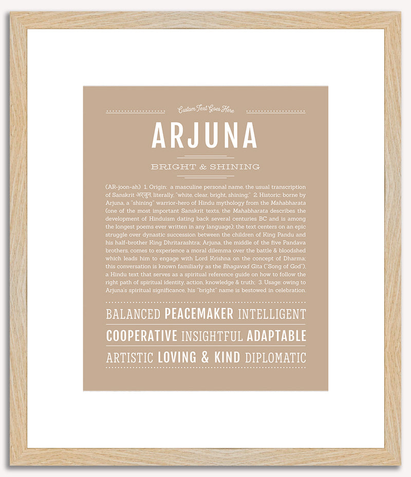 Arjuna | Name Art Print