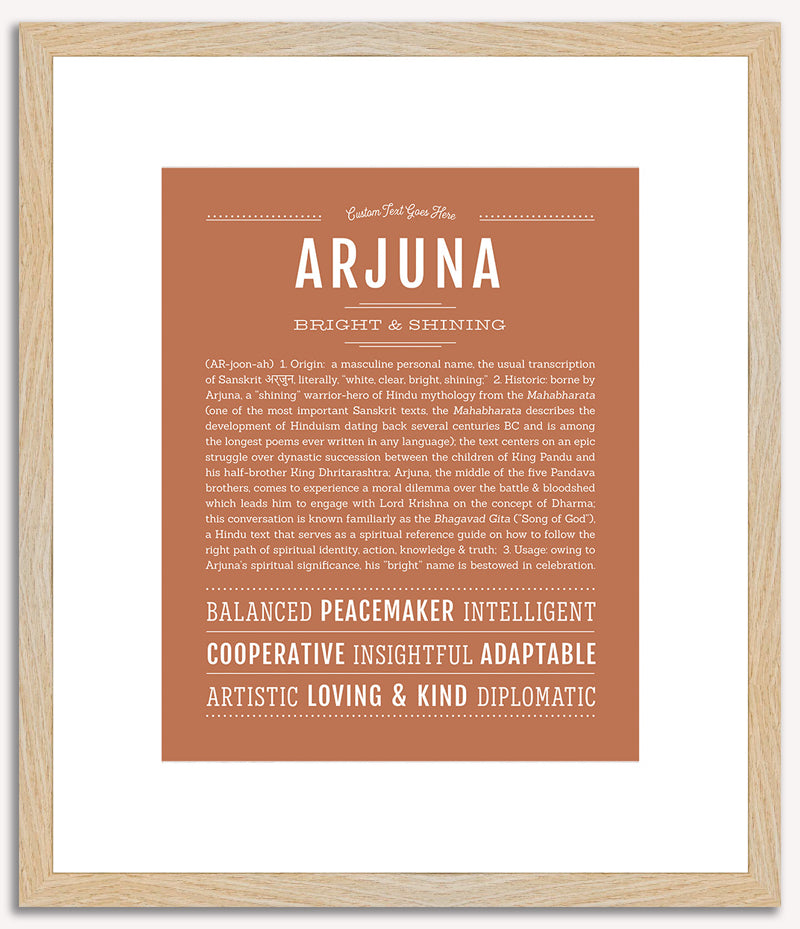 Arjuna | Name Art Print