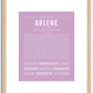 Arlene | Name Art Print