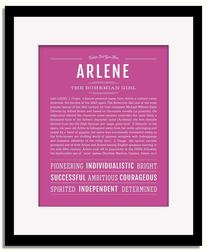 Frame Options | Dark Pink | Black Frame, Matted