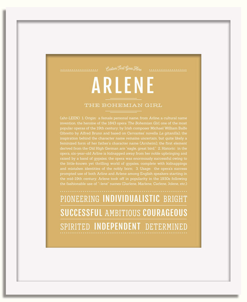 Frame Options | Matte Gold | White Frame, Matted