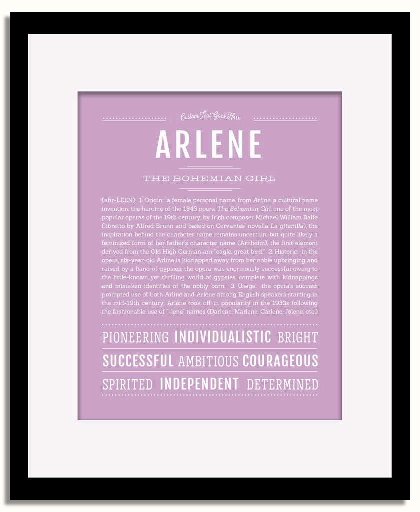 Frame Options | Lilac | Black Frame, Matted