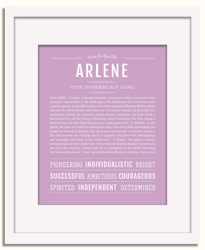 Frame Options | Lilac | White Frame, Matted