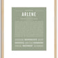 Arlene | Name Art Print