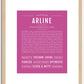 Arline | Name Art Print