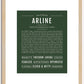 Arline | Name Art Print