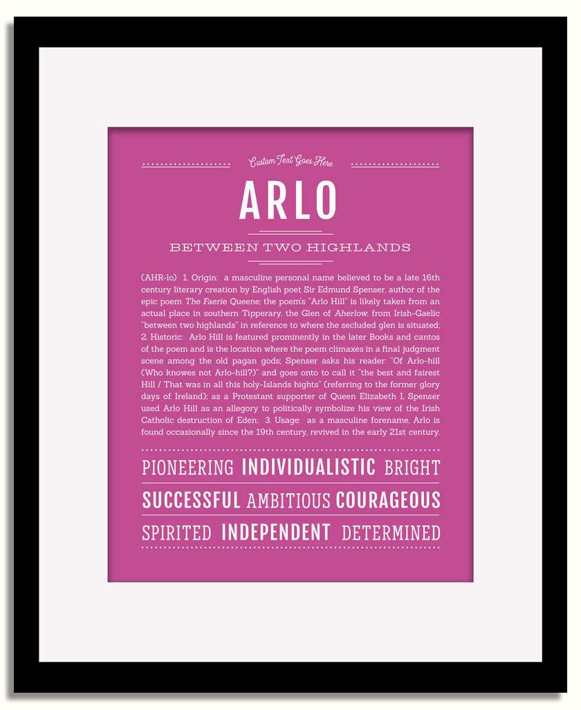 Frame Options | Dark Pink | Black Frame, Matted