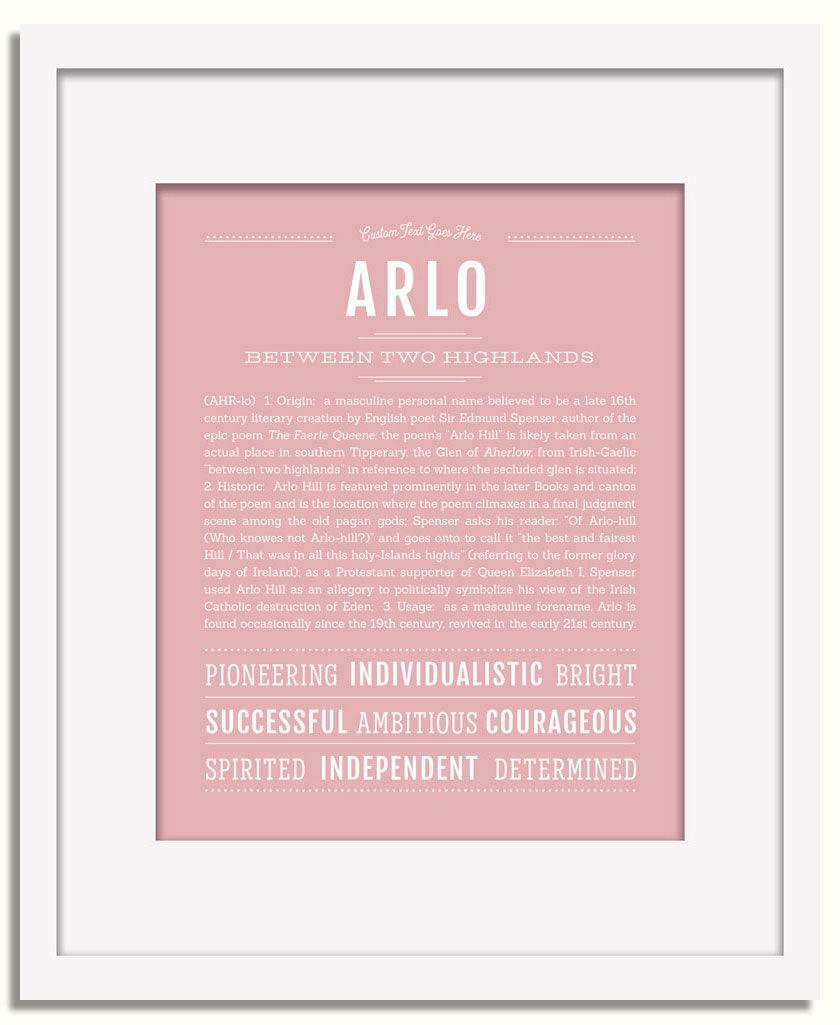 Frame Options | Dusty Rose | White Frame, Matted