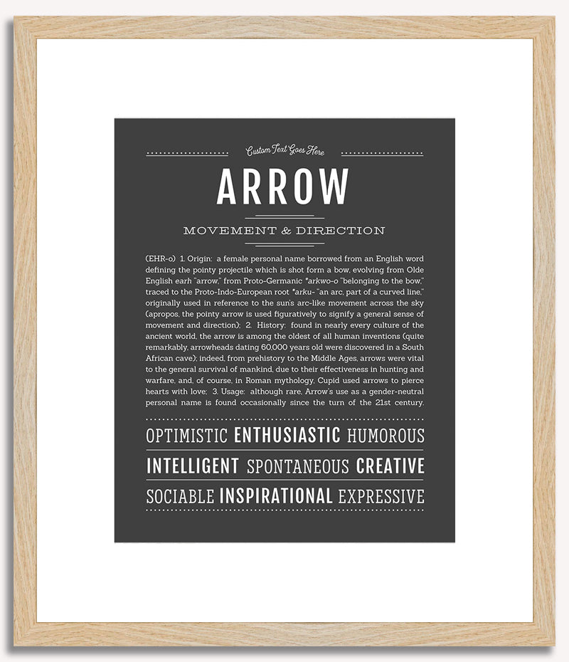 Arrow (female) | Name Art Print