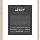 Arrow (male) | Name Art Print