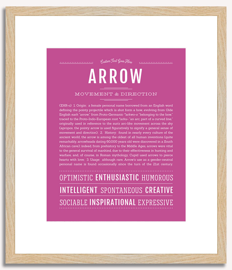 Arrow (female) | Name Art Print