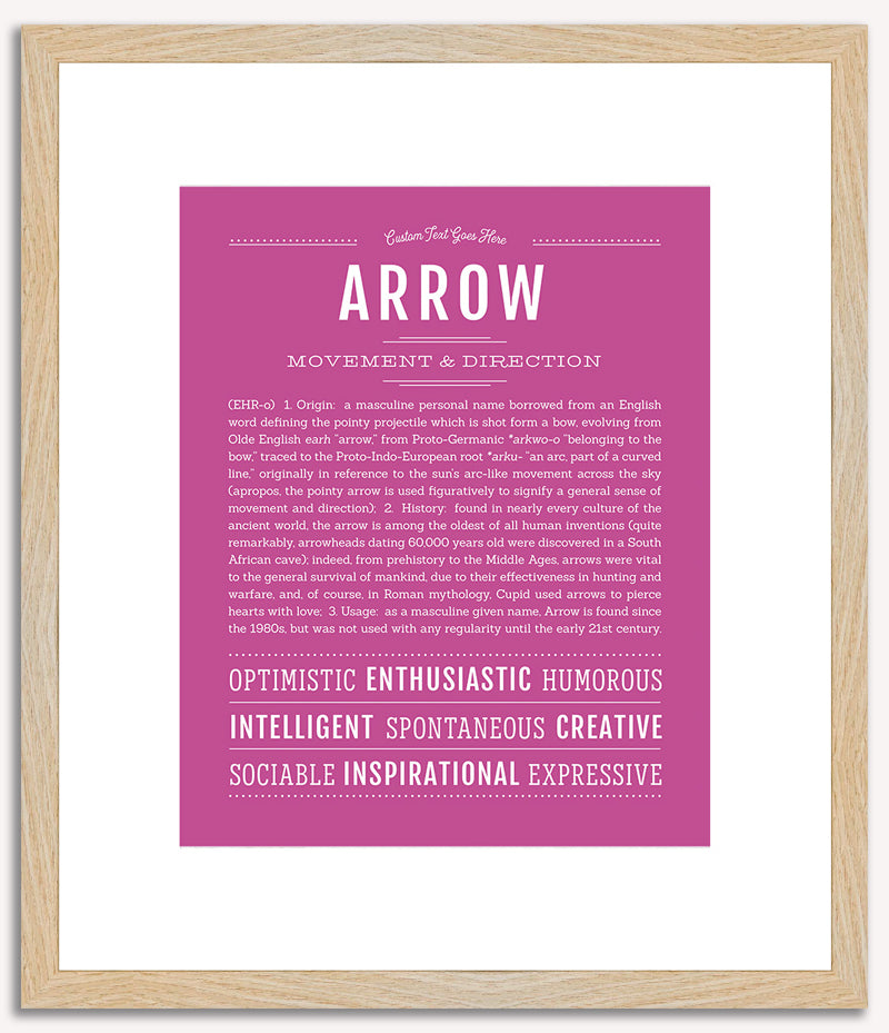 Arrow (male) | Name Art Print