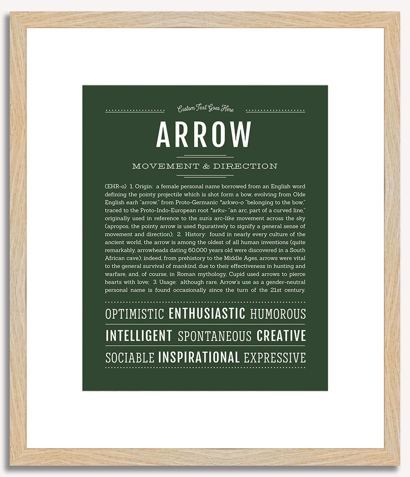 Arrow (female) | Name Art Print