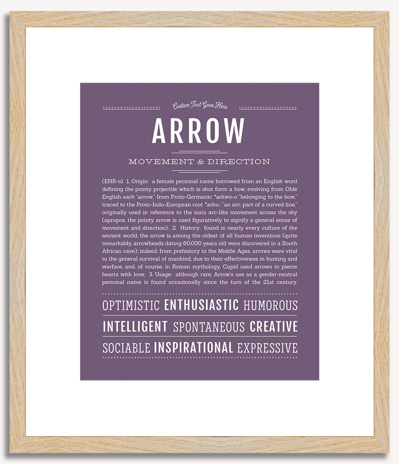 Arrow (female) | Name Art Print