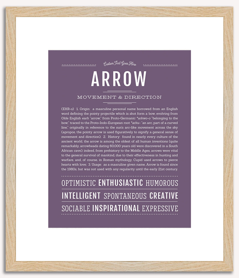 Arrow (male) | Name Art Print