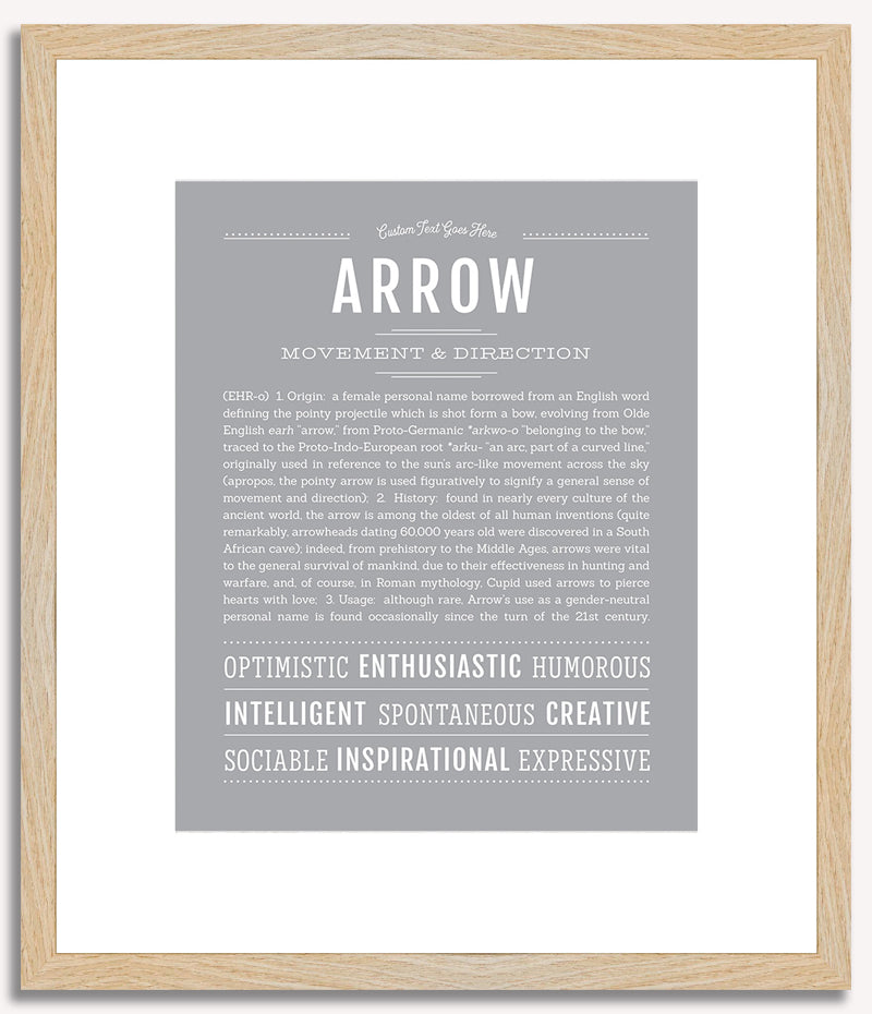 Arrow (male) | Name Art Print