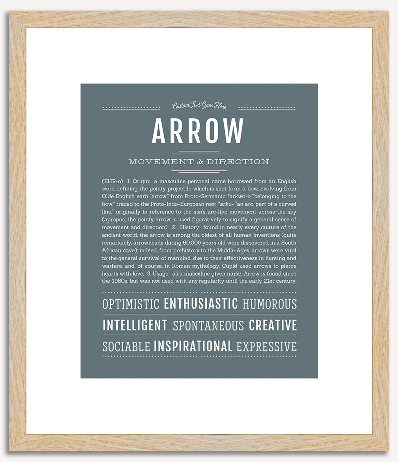 Arrow (male) | Name Art Print