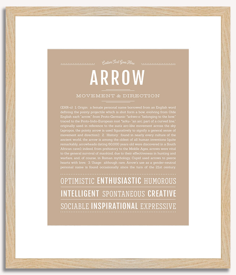 Arrow (female) | Name Art Print