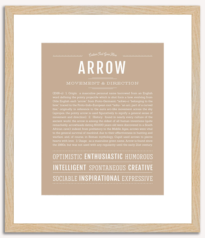 Arrow (male) | Name Art Print