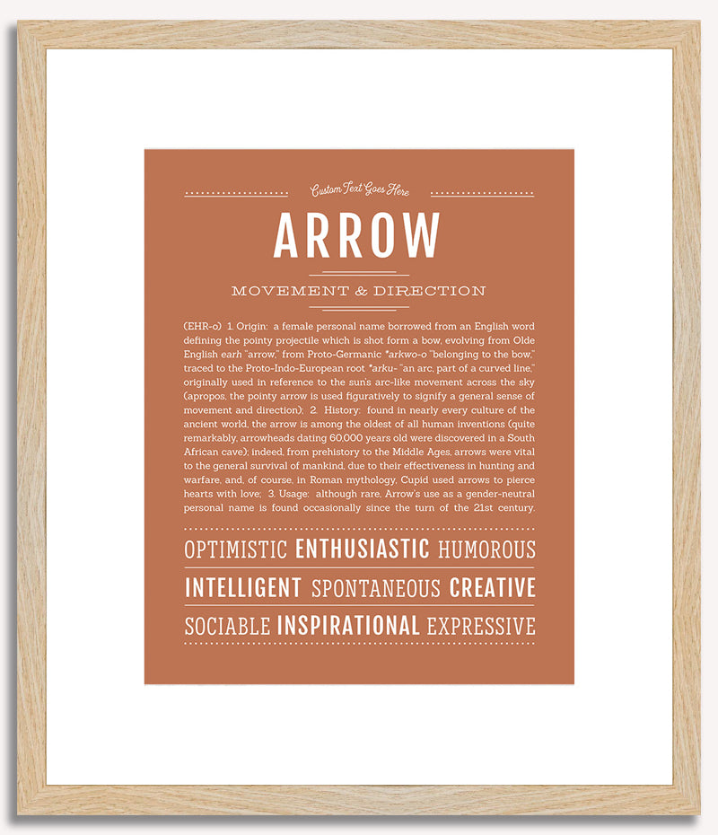 Arrow (male) | Name Art Print