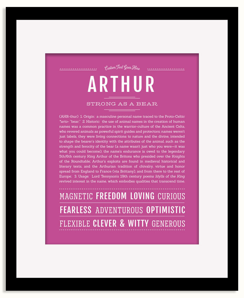Frame Options | Dark Pink | Black Frame, Matted