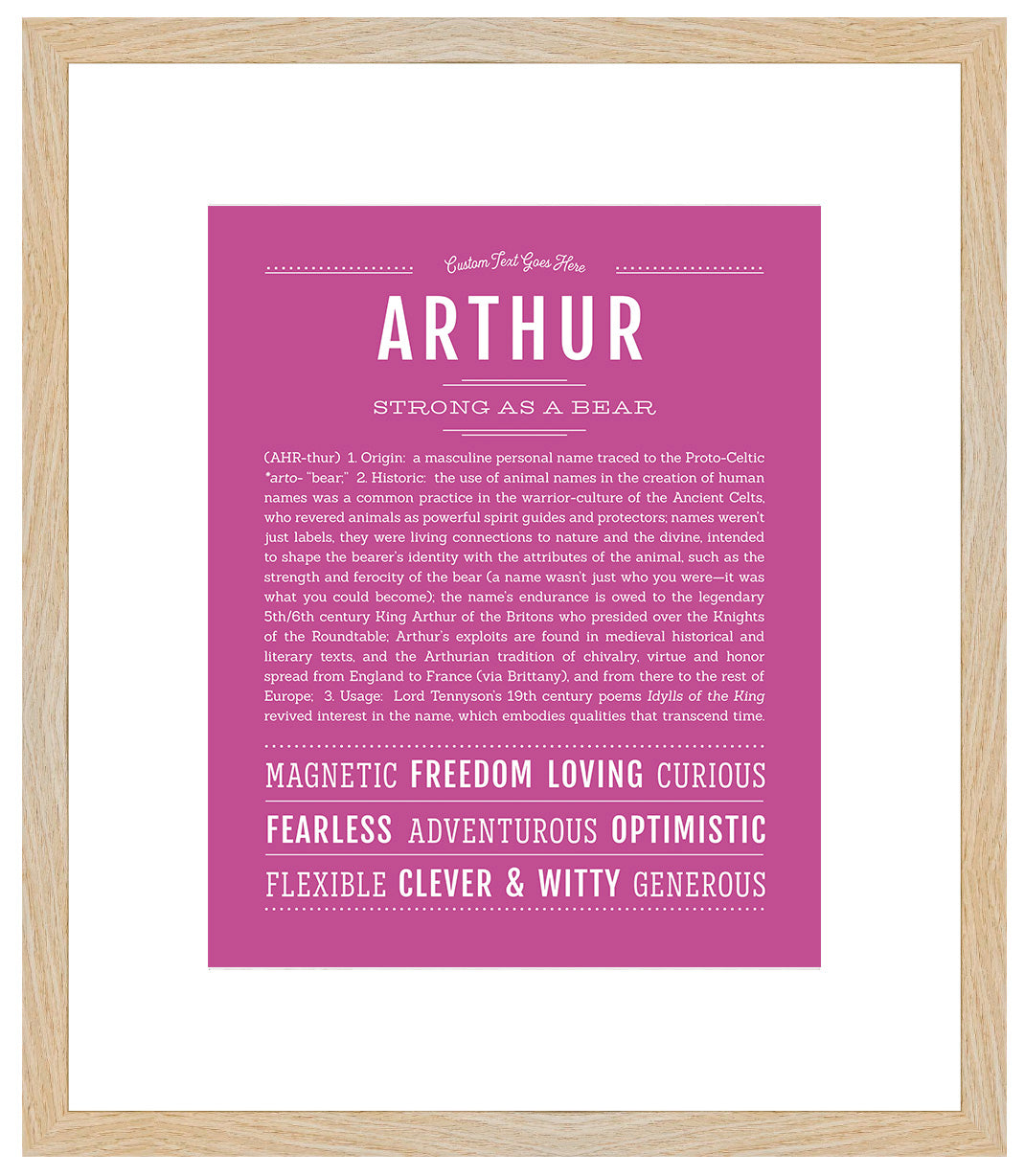 Frame Options | Dark Pink | Maple Frame, Matted