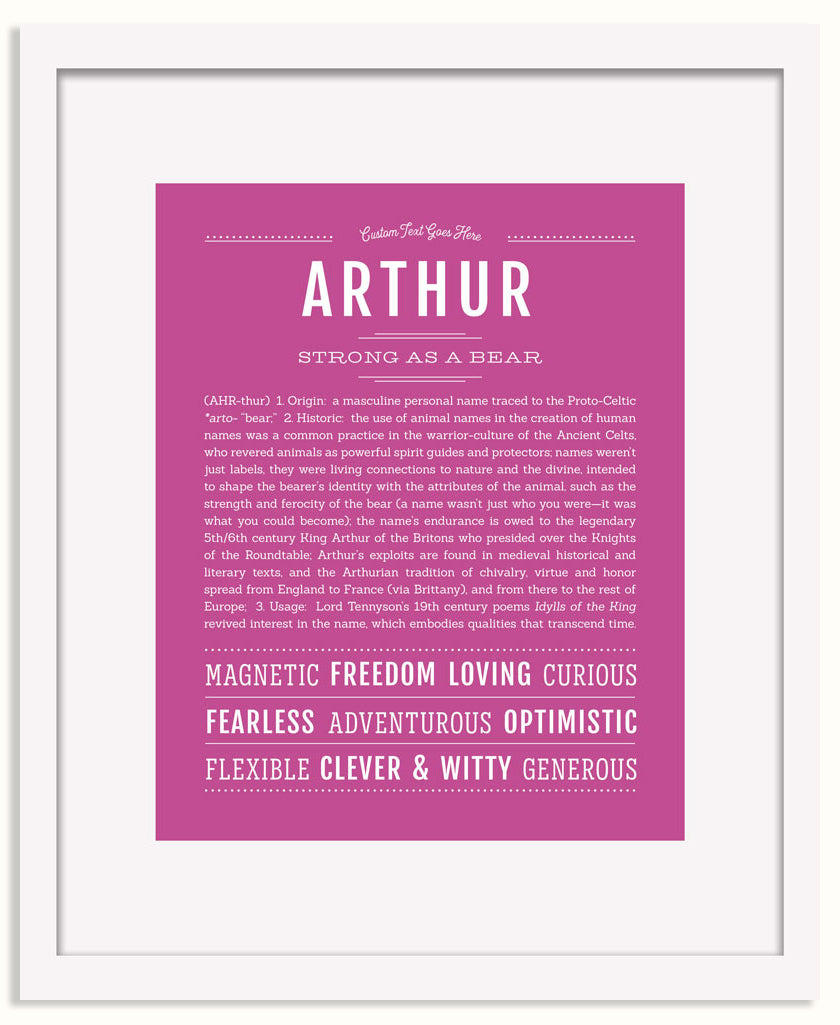 Frame Options | Dark Pink | White Frame, Matted