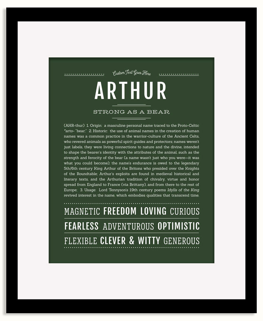 Frame Options | Deep Forest | Black Frame, Matted