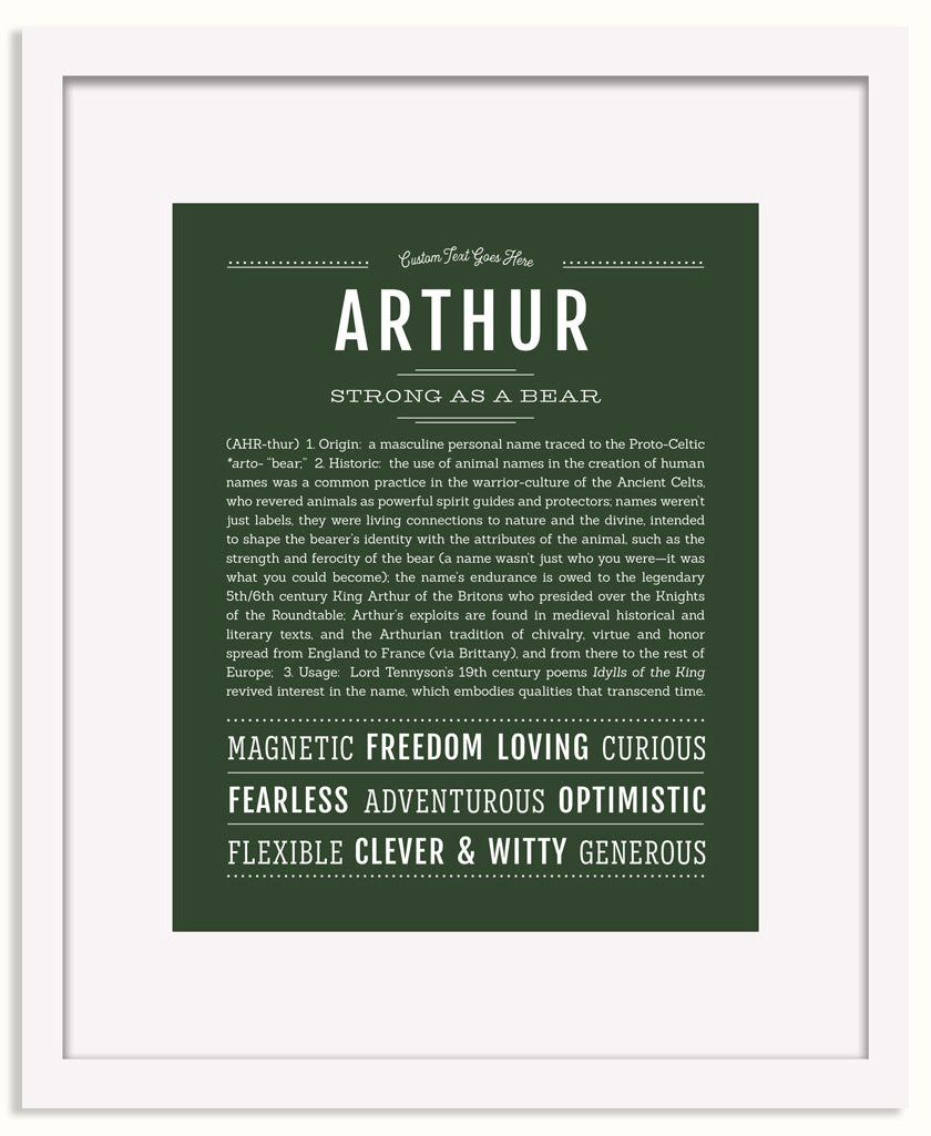 Frame Options | Deep Forest | White Frame, Matted