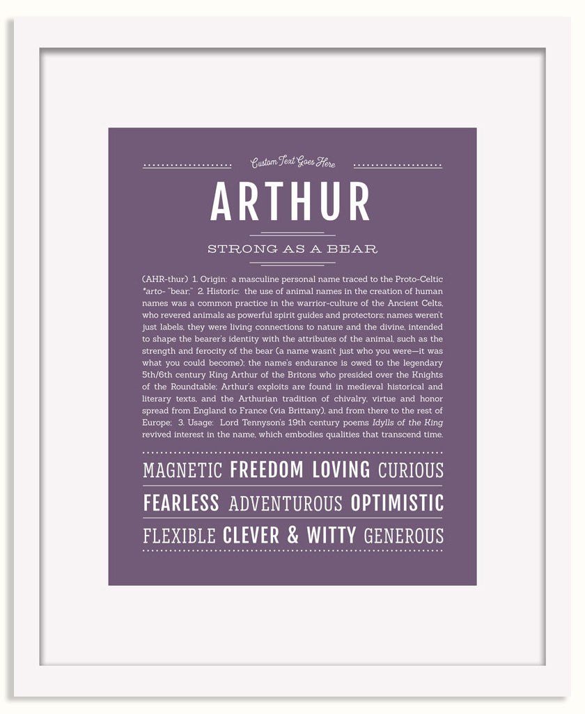 Frame Options | Deep Purple | White Frame, Matted