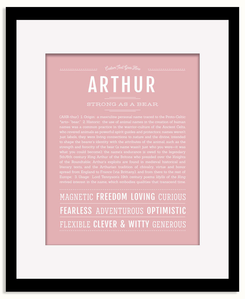 Frame Options | Dusty Rose | Black Frame, Matted