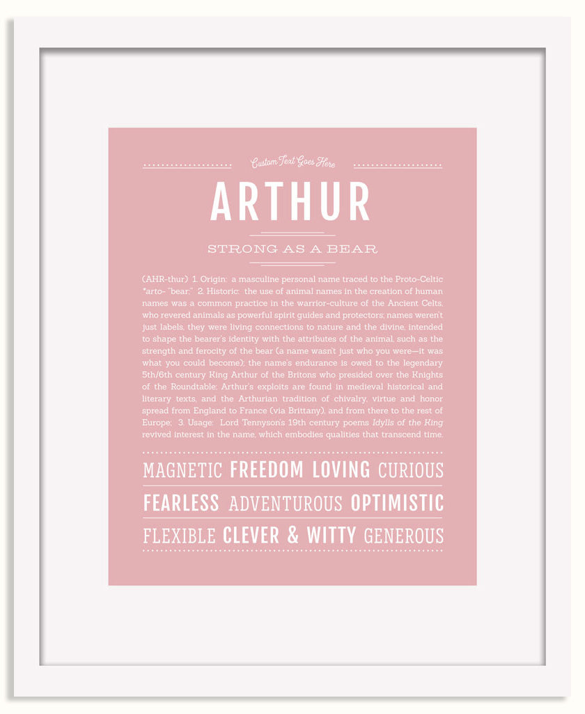 Frame Options | Dusty Rose | White Frame, Matted