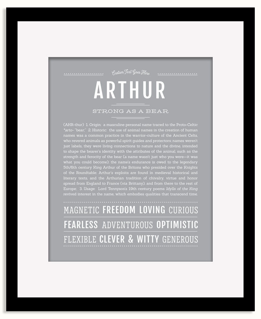 Frame Options | Light Gray | Black Frame, Matted