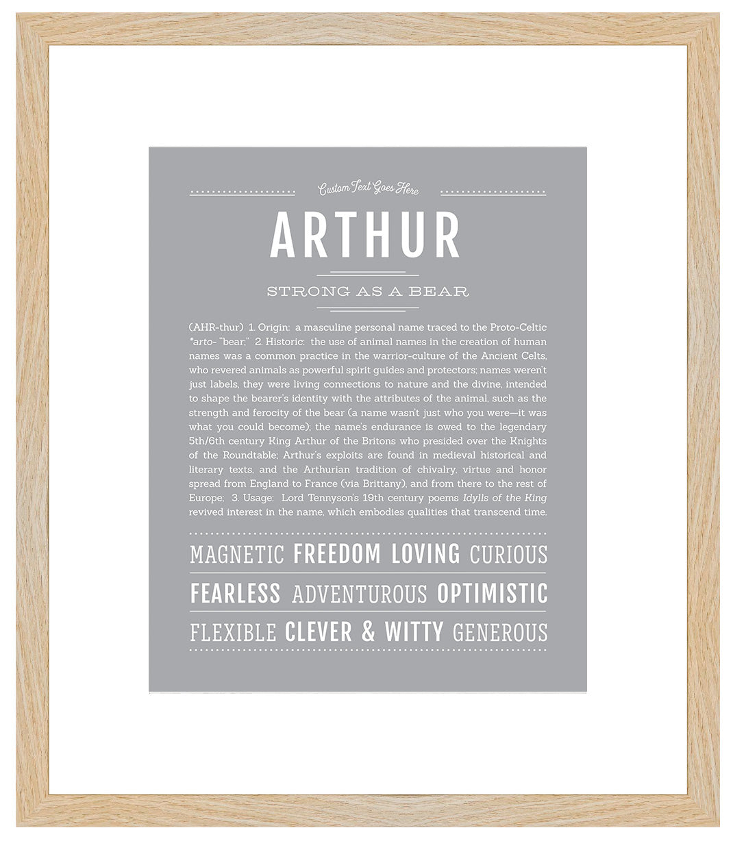 Frame Options | Light Gray | Maple Frame, Matted