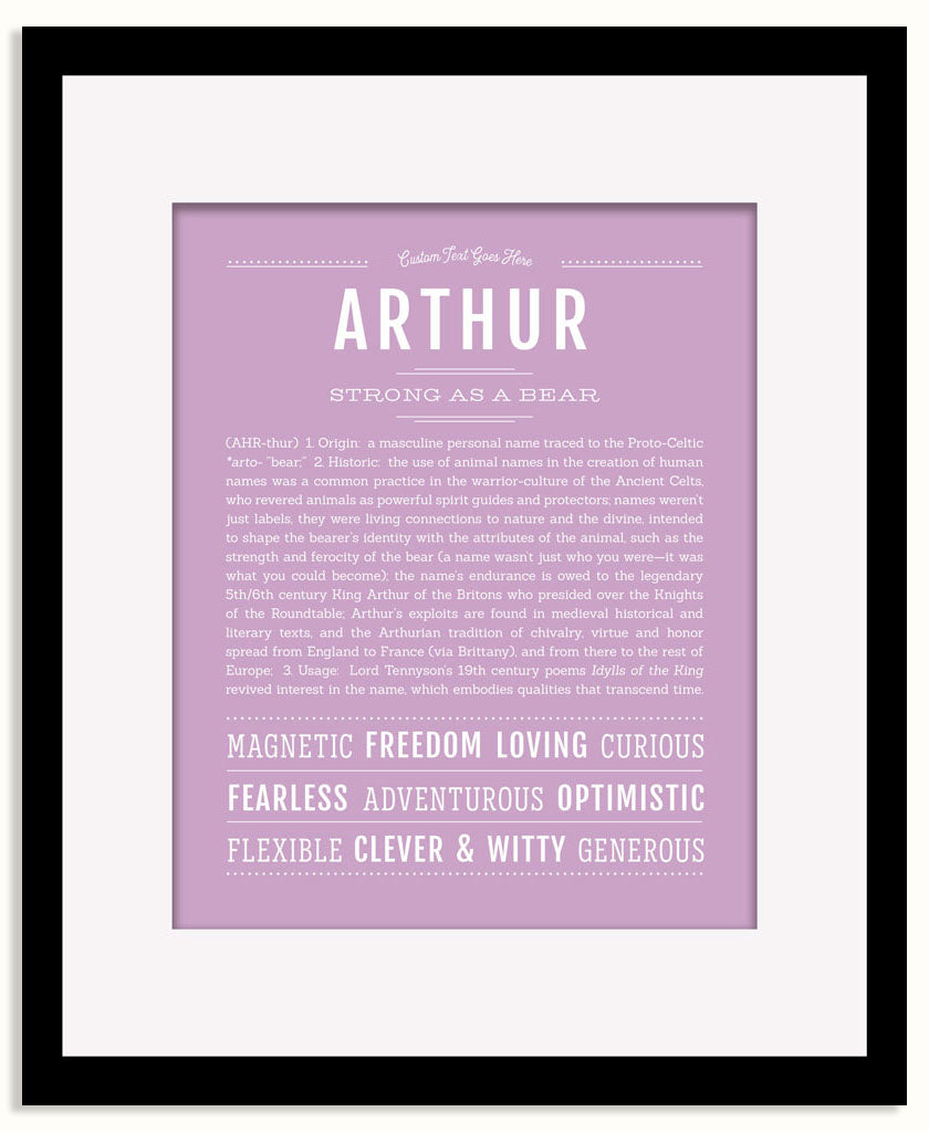Frame Options | Lilac | Black Frame, Matted