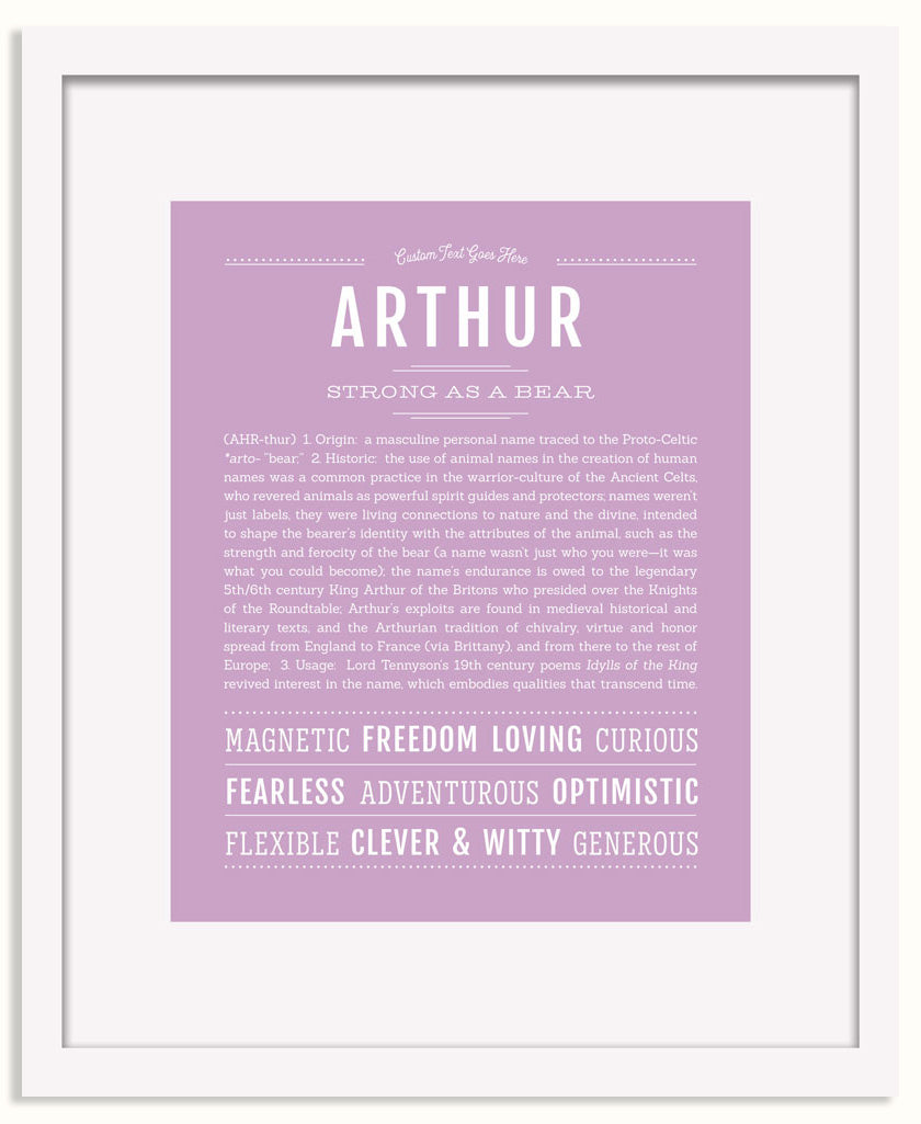 Frame Options | Lilac | White Frame, Matted