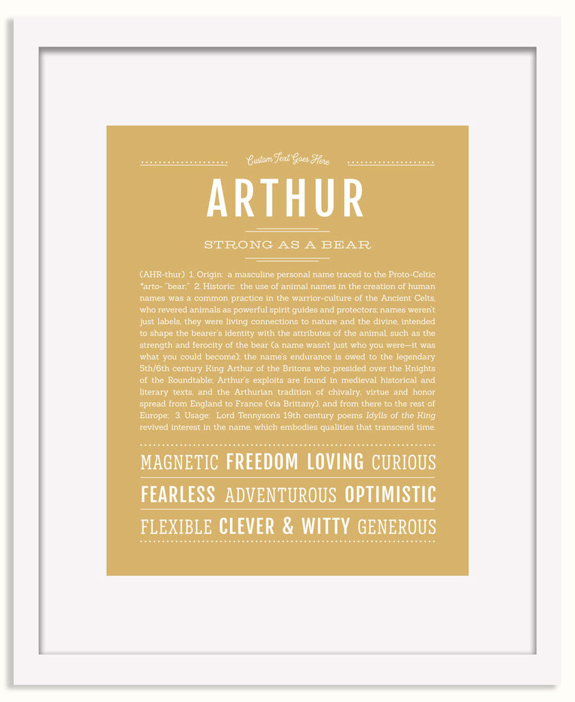 Frame Options | Matte Gold | White Frame, Matted