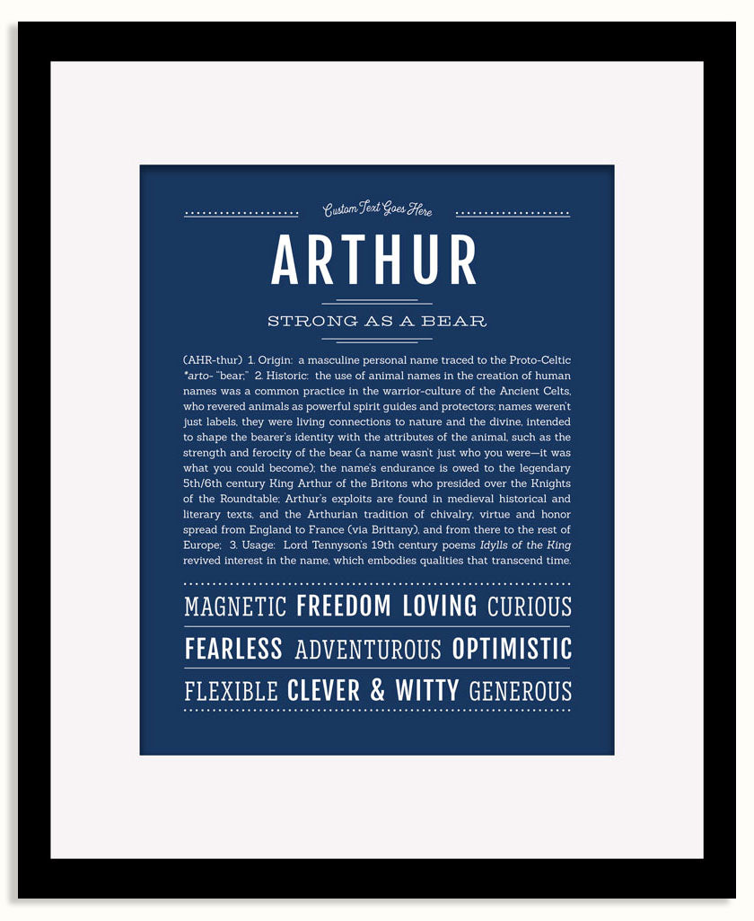 Frame Options | Midnight Blue | Black Frame, Matted