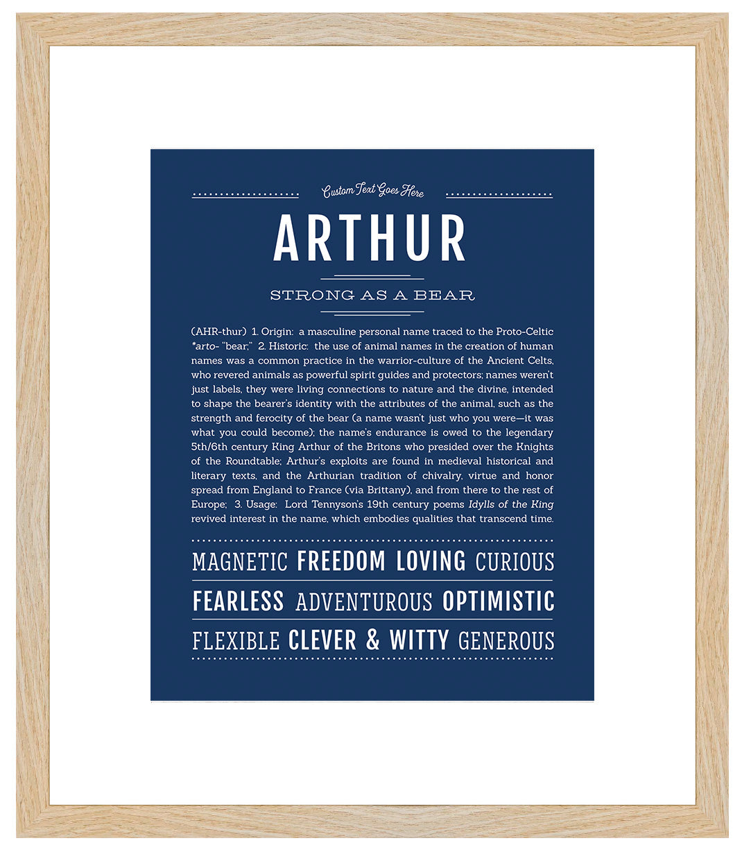 Frame Options | Midnight Blue | Maple Frame, Matted