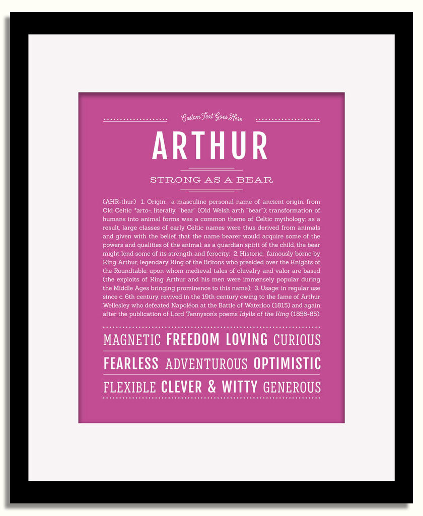 Frame Options | Dark Pink | Black Frame, Matted