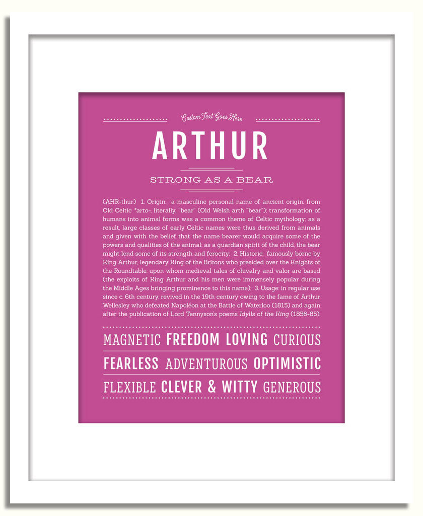 Frame Options | Dark Pink | White Frame, Matted