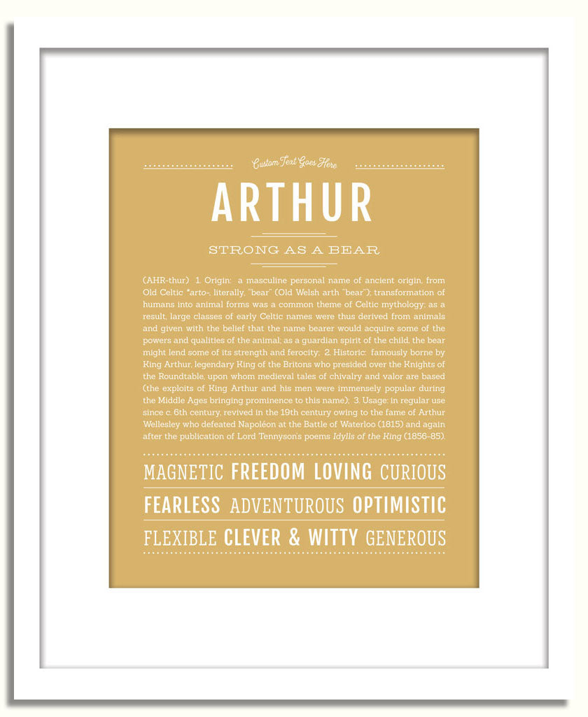 Frame Options | Matte Gold | White Frame, Matted