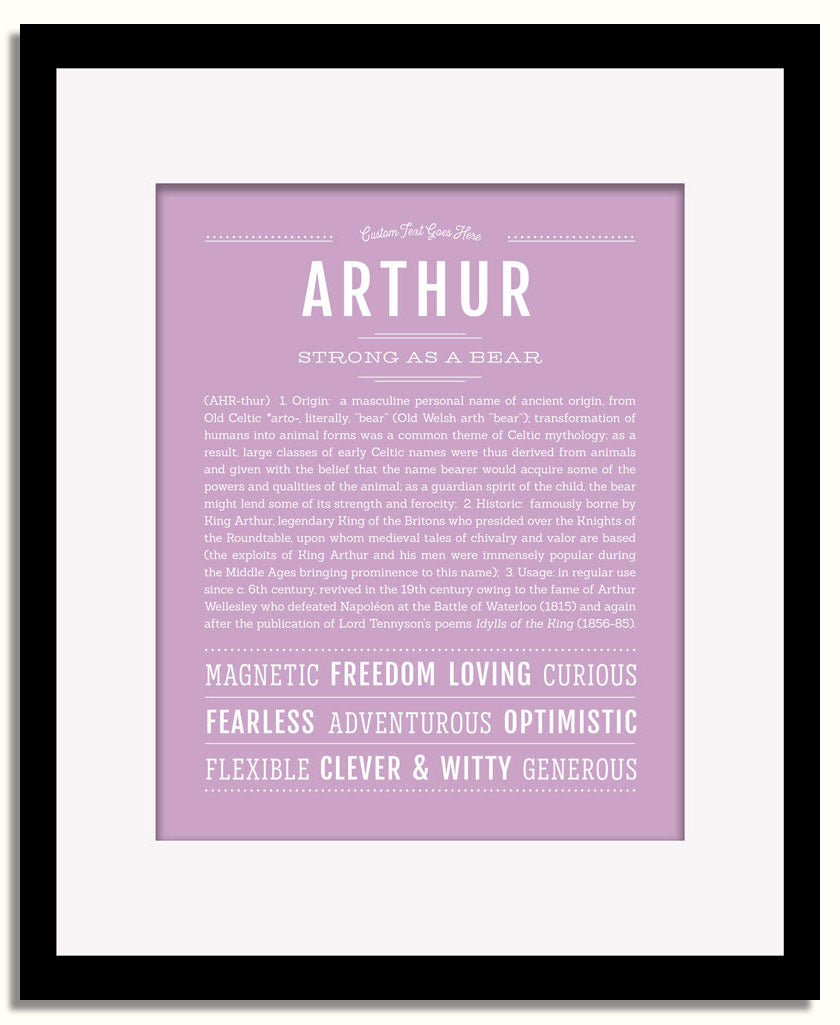 Frame Options | Lilac | Black Frame, Matted