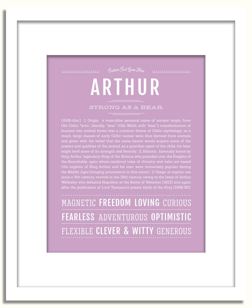 Frame Options | Lilac | White Frame, Matted