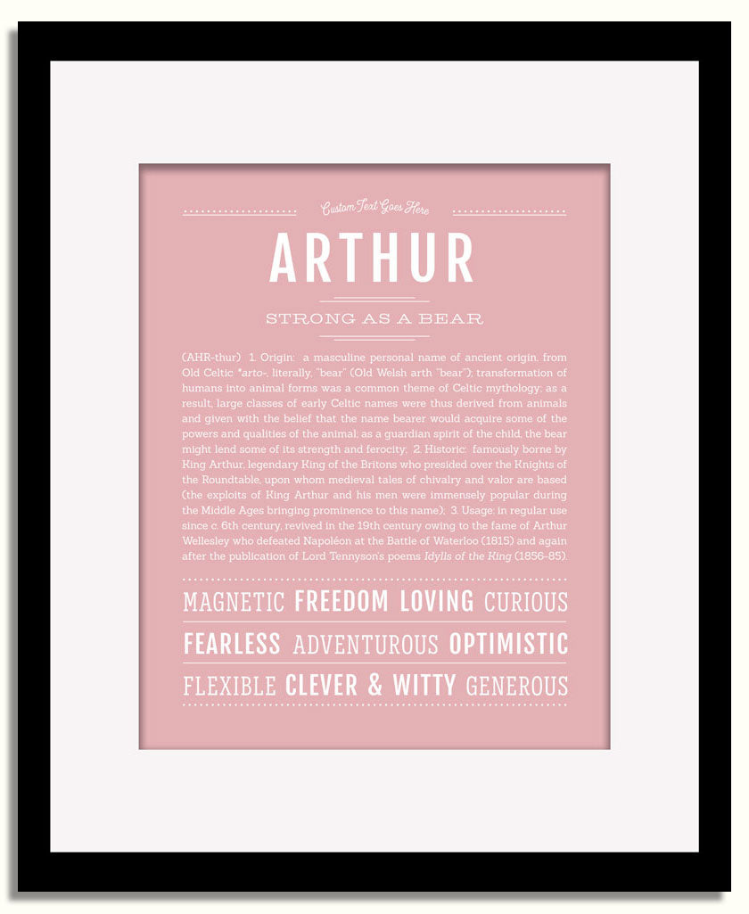 Frame Options | Dusty Rose | Black Frame, Matted