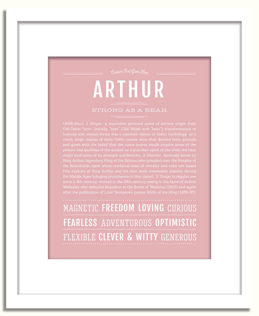 Frame Options | Dusty Rose | White Frame, Matted