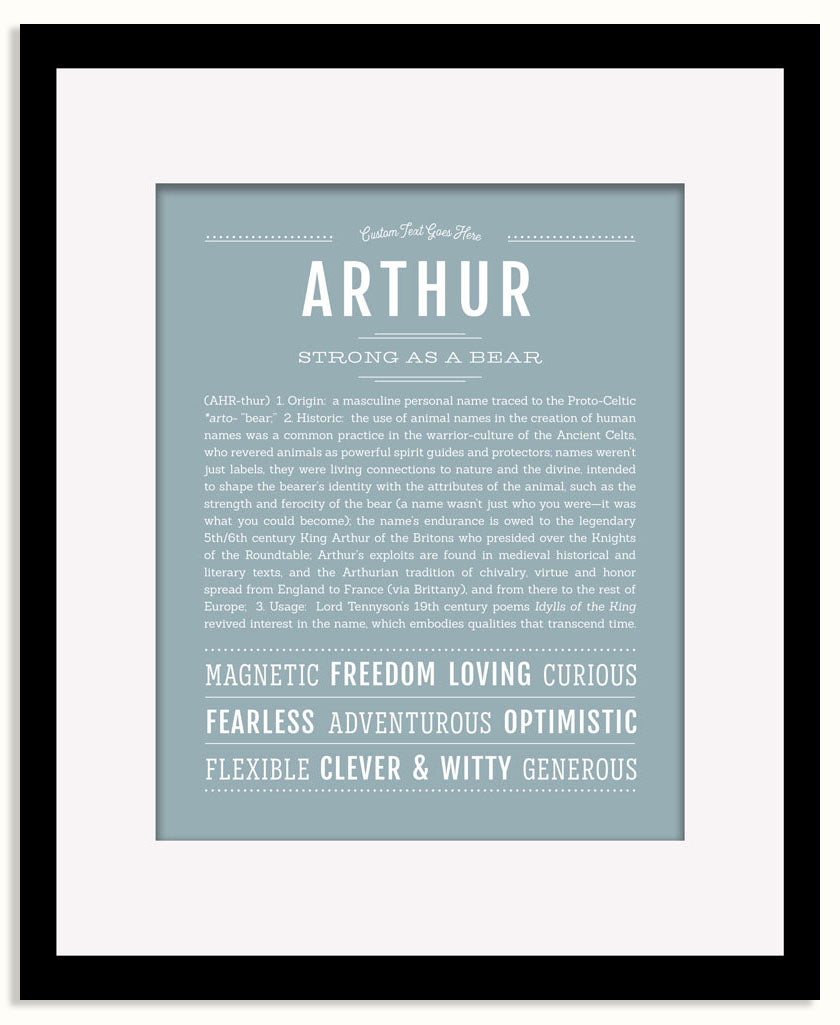 Frame Options | Powder Blue | Black Frame, Matted